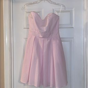 Lauren James Seersucker Strapless Dress